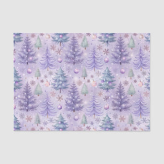 Papier Mousseline Lavande Noël hiver