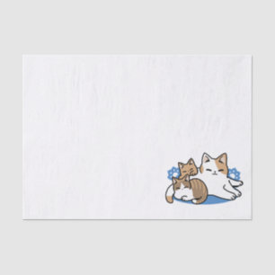 Papier Mousseline Laze Furr Days - Cute Lazy Cats Design