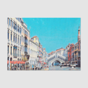 Papier Mousseline ldp VENICE - Grand Canal - Plage du Rialto -