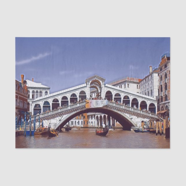 Papier Mousseline ldp Venice - PONT RIALTO - (Recto)