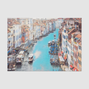 Papier Mousseline ldp VENICE - Vue sur le Grand Canal du Rialto