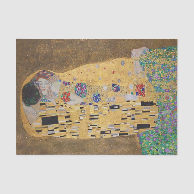 Papier Mousseline Le baiser (amoureux) Der Kuss par Gustav Klimt (Recto)