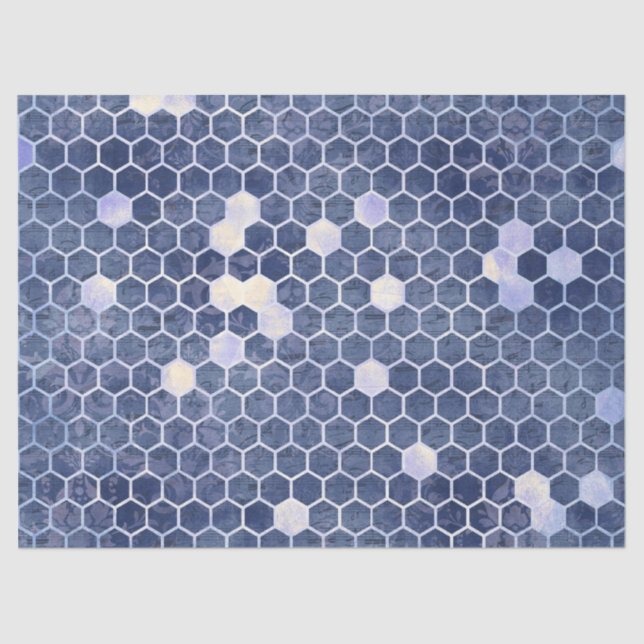 Papier Mousseline Le Blue Bee Series Design 14 Tissus Papier (Recto)