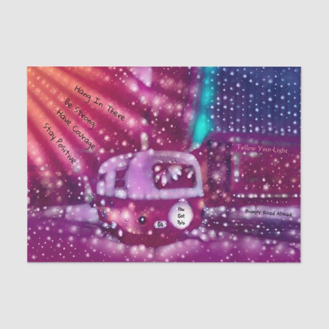 Papier Mousseline Le Camper Retro Hippie Vous Avez Cet Inspiration (Recto)