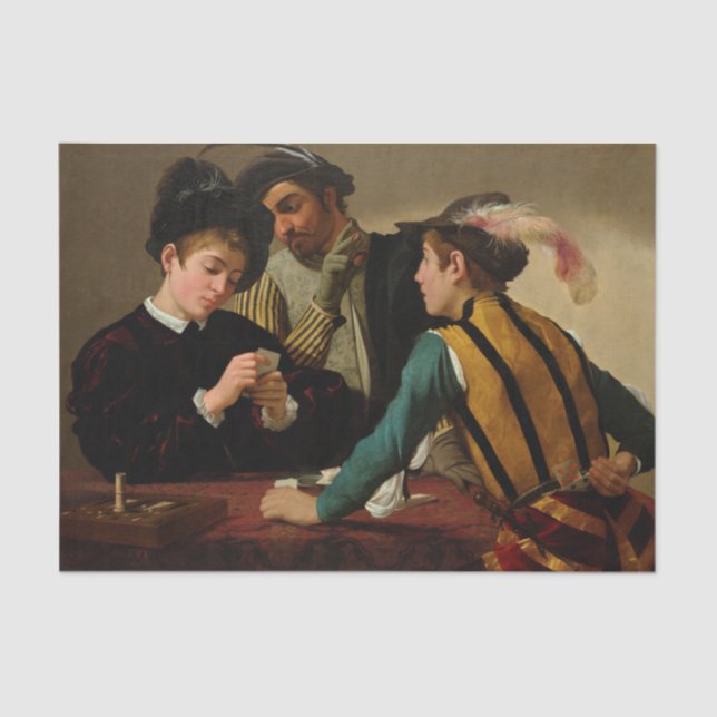 Papier Mousseline Le Cardsharps par Caravaggio (Recto)