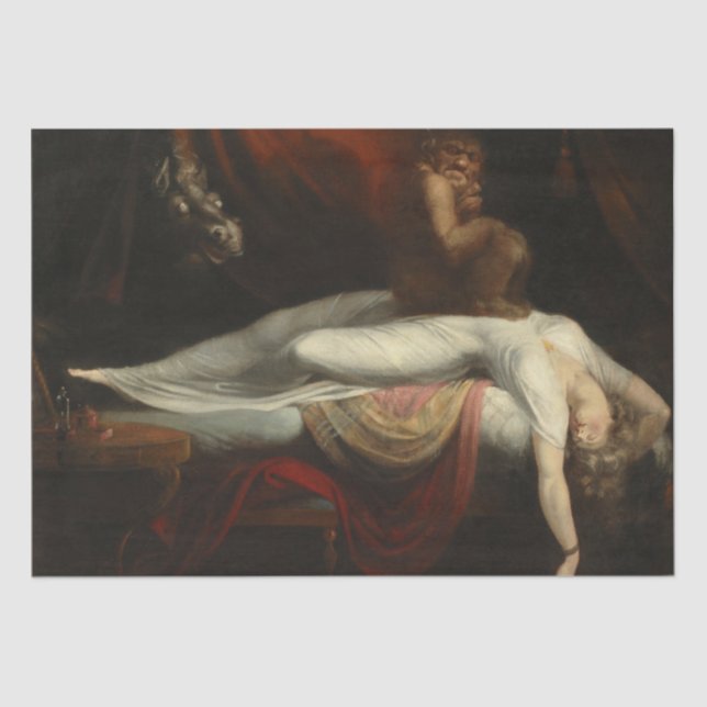 Papier Mousseline Le cauchemar (par Henry Fuseli) (Recto)