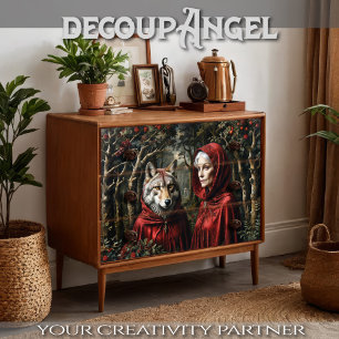 Papier Mousseline Le chaperon rouge et le loup : Partenaires dans le