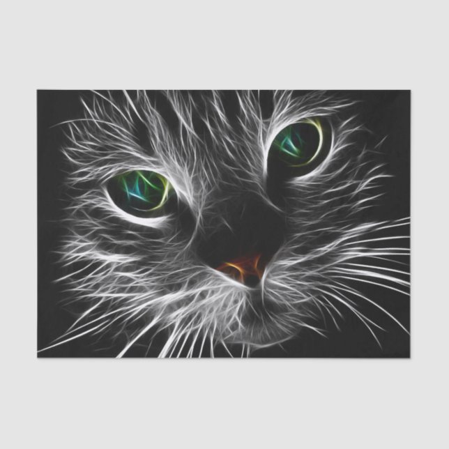 Papier Mousseline Le chat "électrique" (Recto)