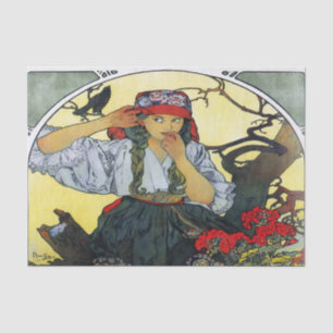 Papier Mousseline Le choeur 1911 des professeurs d'Alfons Mucha