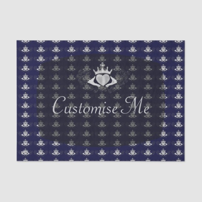 Papier Mousseline Le Claddagh (Argent) (Recto)