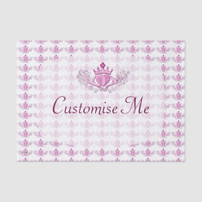Papier Mousseline Le Claddagh (rose) (Recto)