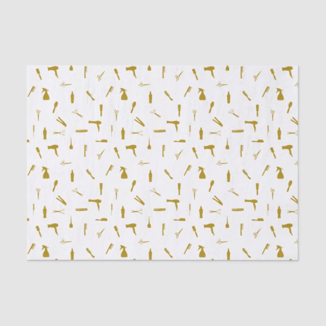 Papier Mousseline Le coiffeur de parties scintillantes de Faux usine (Recto)