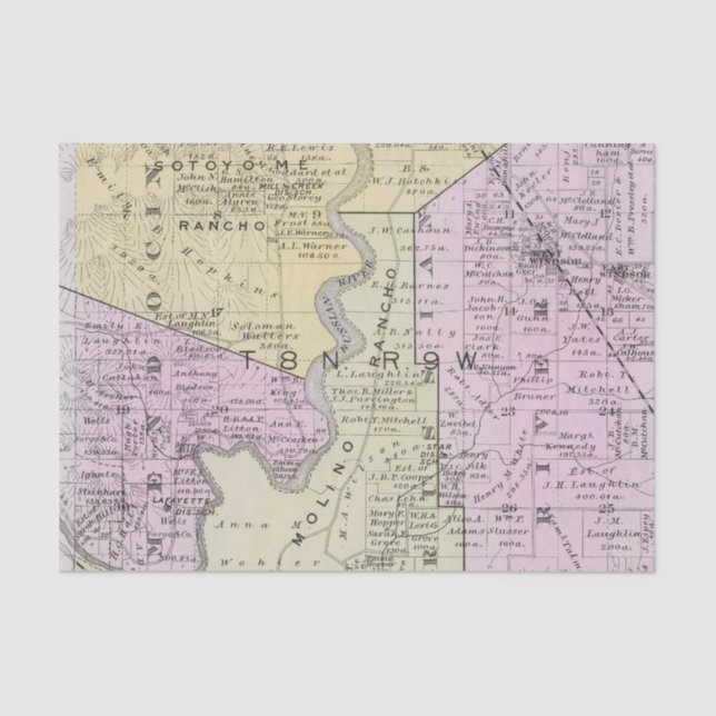 Papier Mousseline Le comté de Sonoma, la Californie 2 (Recto)