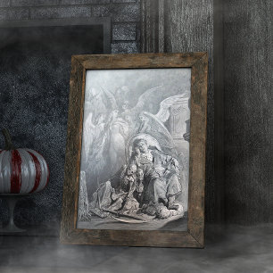 Papier Mousseline Le Corbeau de Gustave Dore Engraving