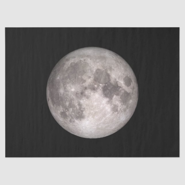 Papier Mousseline Le côté proche de la Lune (Paysage lunaire) (Recto)