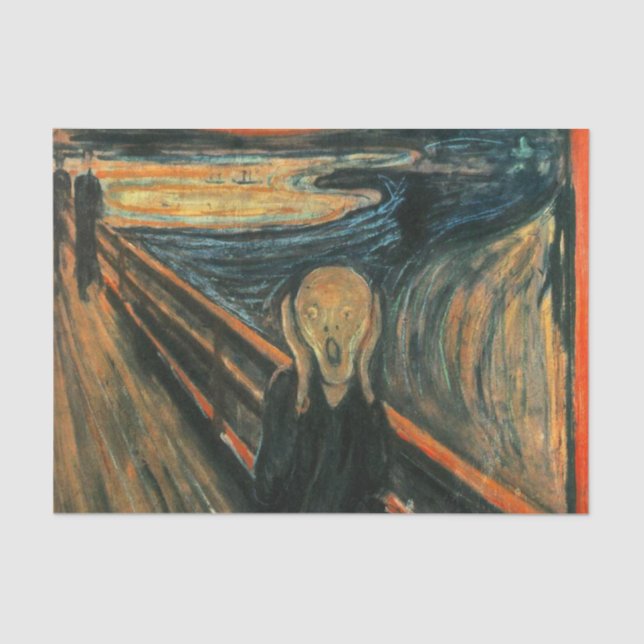Papier Mousseline Le cri Edvard Munch Art Expressionniste Moderne (Recto)