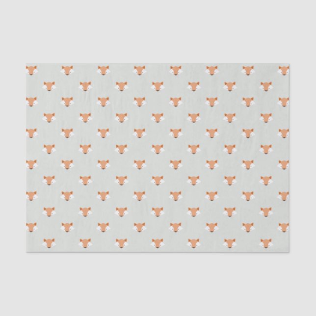 Papier Mousseline Le Cute Pastel Fox face au Motif (Recto)
