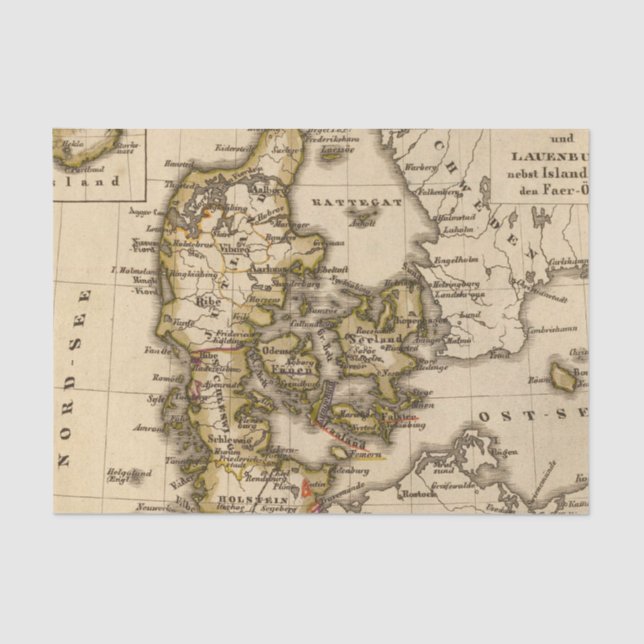 Papier Mousseline Le Danemark et l'Islande 2 (Recto)