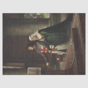 Papier Mousseline Le Dédication (Chevalier médiéval et Sa Dame)