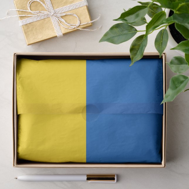 Papier Mousseline Le drapeau de l'Ukraine (Cadeau)