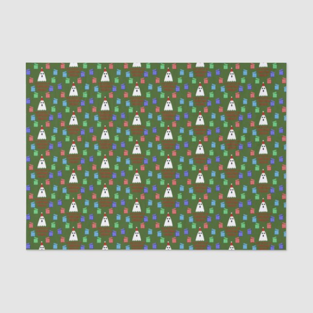 Papier Mousseline Le fantôme de Noël présente drôle (Recto)