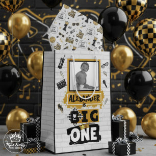 Papier Mousseline Le grand   Hip hop 1er anniversaire Noir & Or