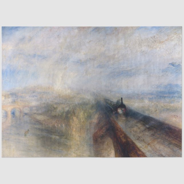 Papier Mousseline Le Great Western Railway, William Turner, 1844 (Recto)
