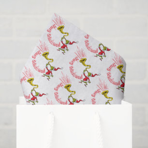 Papier Mousseline Le Grinch sonnant de la corne joyeuse de Grinchmas