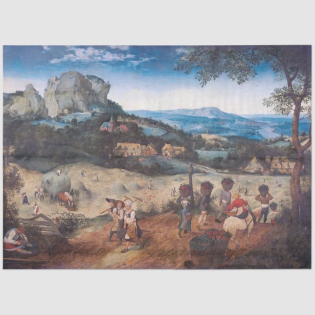 Papier Mousseline Le Haymaking, Pieter Bruegel (Recto)