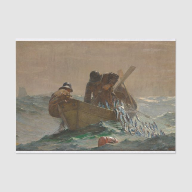 Papier Mousseline Le Herring Net, Winslow Homer (Recto)