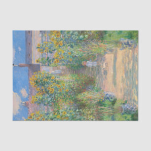 Papier Mousseline Le jardin de l'artiste à Vétheuil par Claude Monet
