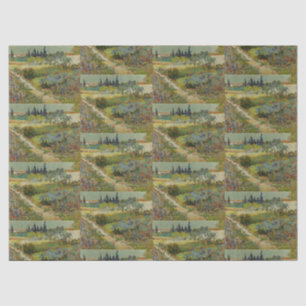 Papier Mousseline Le jardin de Van Gogh à Arles, Impressionnisme flo