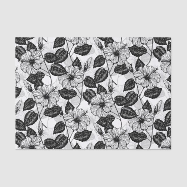 Papier Mousseline Le jardin d'Hibiscus (Recto)