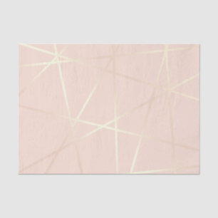 Papier Mousseline Le joli or rose élégant et rougissent géométrique