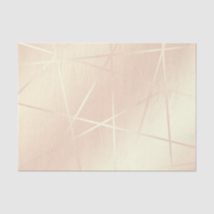 Papier Mousseline Le joli or rose élégant et rougissent géométrique