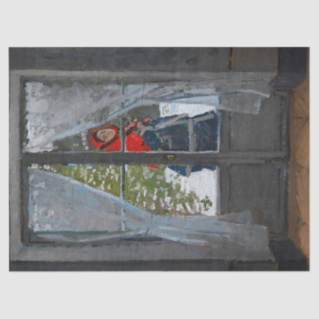 Papier Mousseline Le Kerchief rouge, Madame Monet par Claude Monet (Recto)