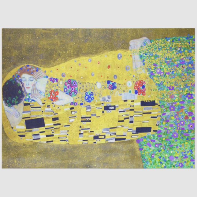 Papier Mousseline Le Kiss, Gustav Klimt (Recto)