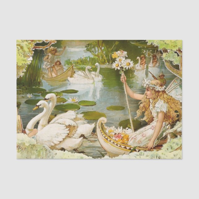 Papier Mousseline « Le lac des fées » par E S Hardy (Recto)