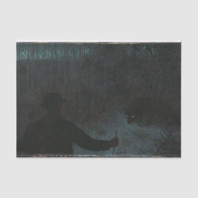 Papier Mousseline Le Lad des cendres et le Loup (Recto)