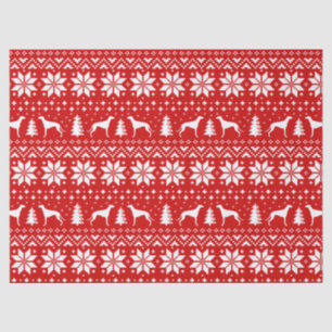 Papier Mousseline Le lévrier silhouette le motif de Noël