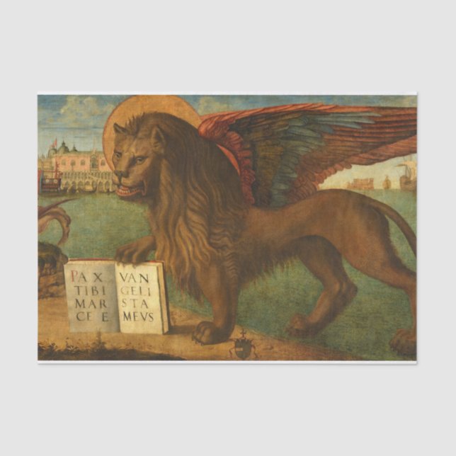 Papier Mousseline Le Lion de Saint-Marc, 1516 par Vittore Carpaccio (Recto)