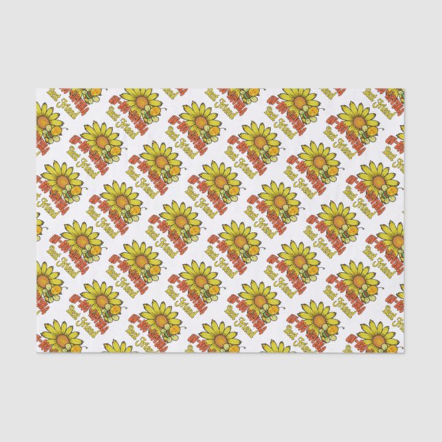 Papier Mousseline Le meilleur ami des tournesols et des abeilles (Recto)