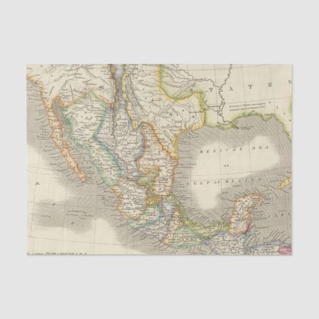 Papier Mousseline Le Mexique et le Guatemala (Recto)