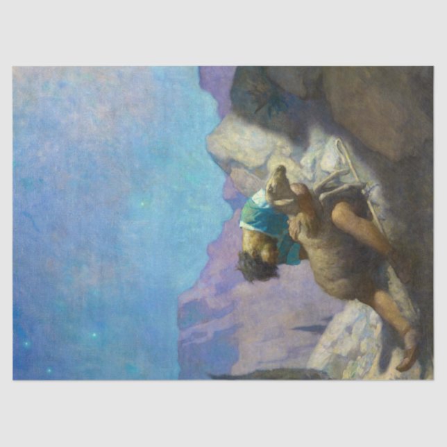 Papier Mousseline Le mouton perdu par Newell Convers Wyeth (Recto)