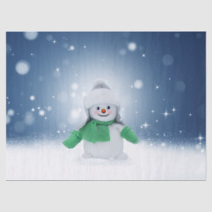 Papier Mousseline Le personnage de bonhomme de neige de Noël adorabl