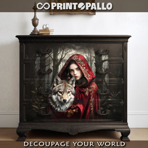 Papier Mousseline Le Petit Chaperon Rouge, le loup : l'histoire vrai