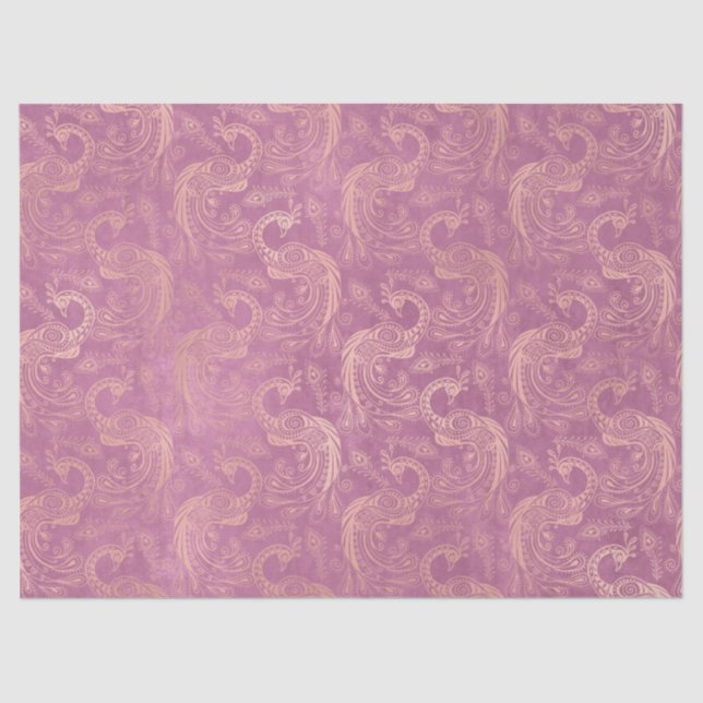 Papier Mousseline Le pic des Bohos d'or sur la page de découpage ros (Recto)