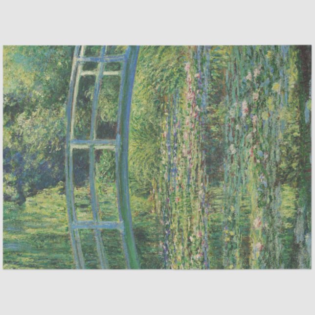 Papier Mousseline Le pont japonais (Water-Lily Pond), Monet (Recto)