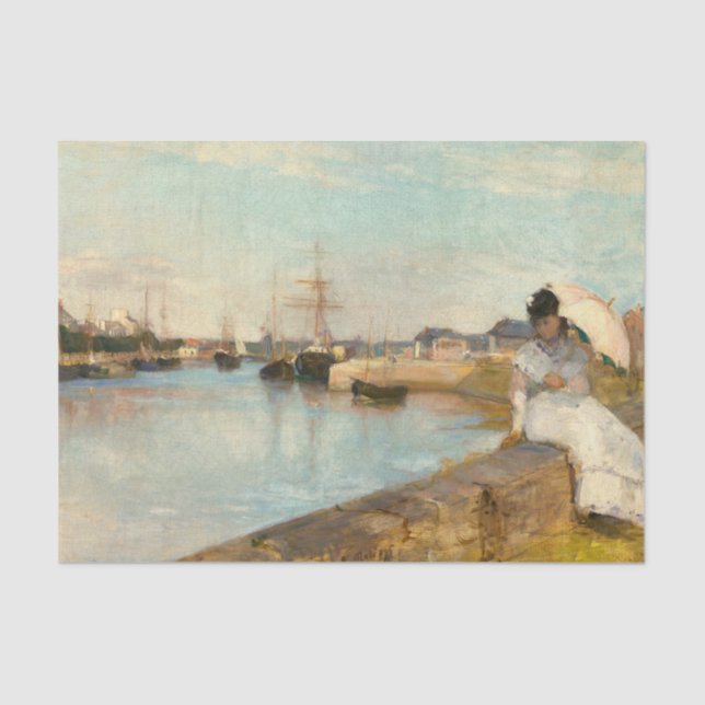 Papier Mousseline Le port de Lorient par Berthe Morisot (Recto)