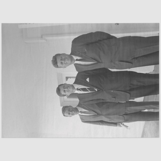 Papier Mousseline Le président John Kennedy et les frères American C (Recto)